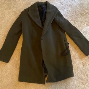 Zara dark olive coat